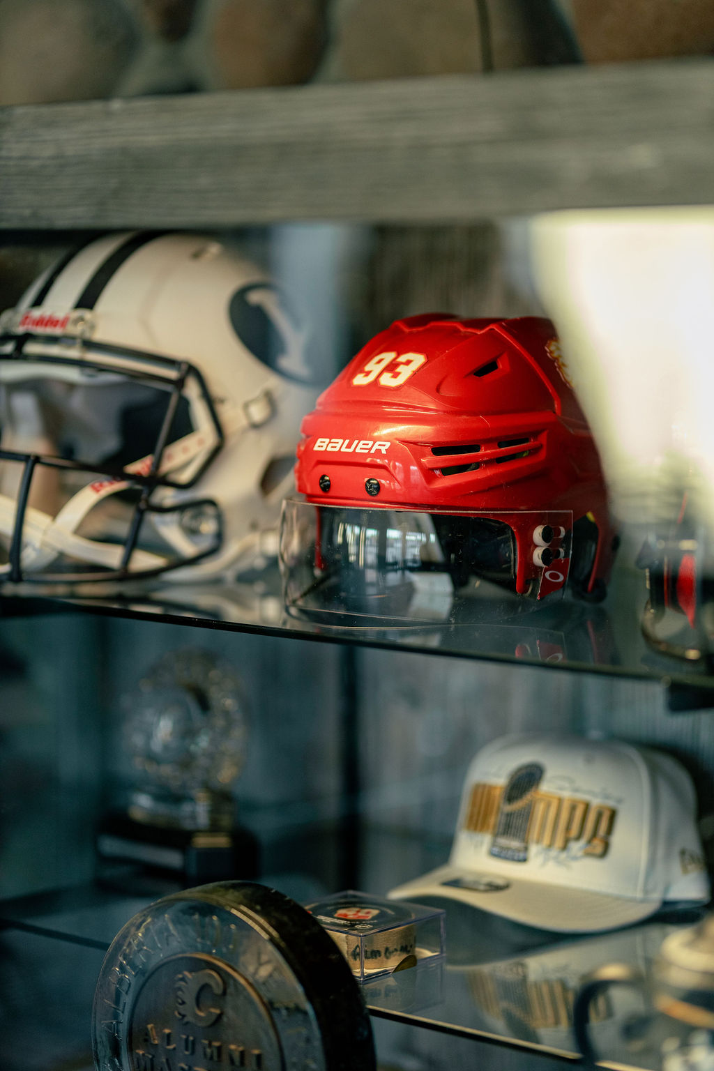 Hockey memorabilia at Moose's