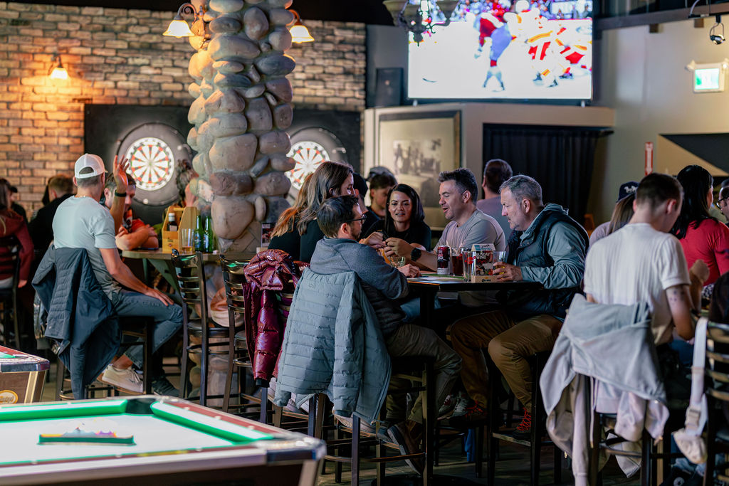 Guests enjoying game day at Moose's